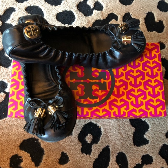 Tory Burch *Authentic* Black Reese Mestico Flats - Picture 5 of 5
